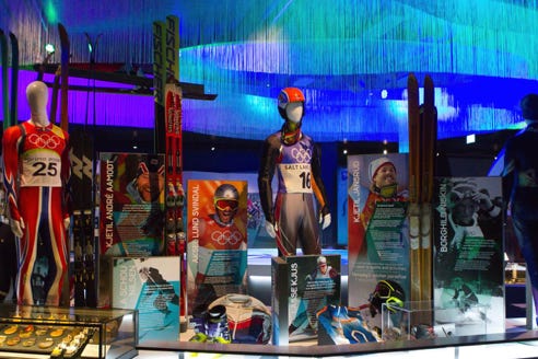 musée olympique de Lillehamer - Jansrud, Åmodt, Svindal, Kjuss